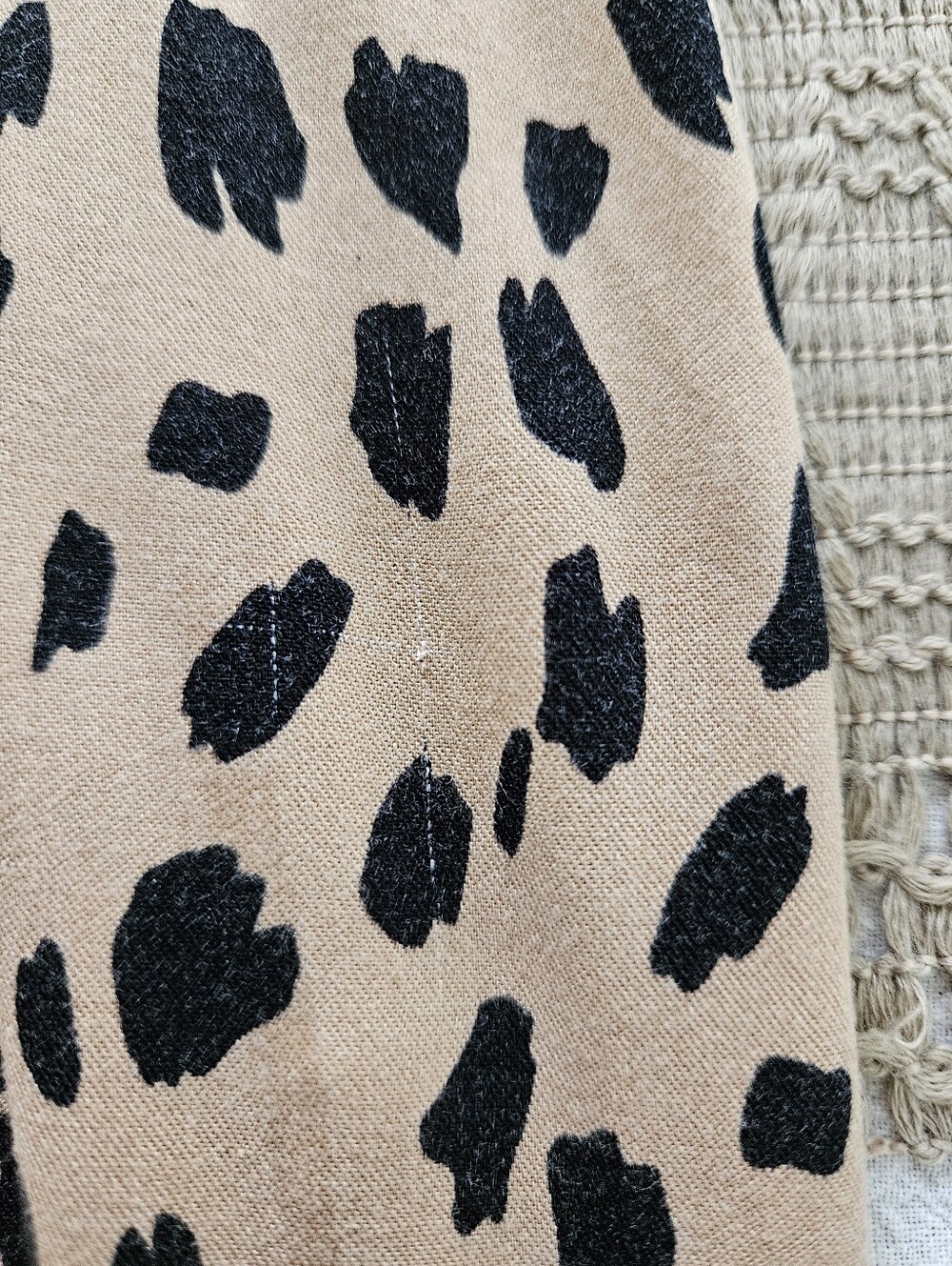 Crown & Ivy Cheetah Spot Empire Waist Tiered Dress Women's Large - Picture 6 of 6